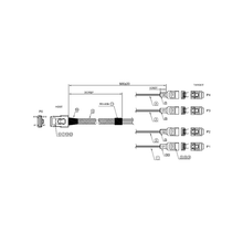Load image into Gallery viewer, iStarUSA K-SF87XSAL-50 miniSAS SFF-8087 to 4x SATA with Latch Forward Breakout 50 cm Cable