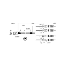 Load image into Gallery viewer, iStarUSA K-SF87XSAL-R-50 miniSAS SFF-8087 to 4x SATA with Latch Reverse Breakout 50 cm Cable