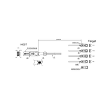 Load image into Gallery viewer, iStarUSA K-SF88XES-1M miniSAS SFF-8088 to 4x eSATA 1 meter Cable