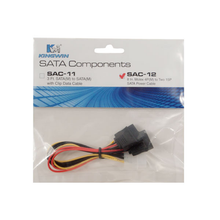Load image into Gallery viewer, Kingwin SAC-12 8" Molex to SATA Power Cable