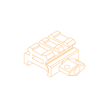 Load image into Gallery viewer, UTG MNT-RS05S2 Low-Profile Super Compact Riser Mount, 0.5" High,2 Slots