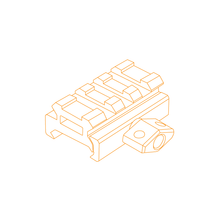 Load image into Gallery viewer, UTG MNT-RS05S3 Low-Profile Compact Riser Mount, 0.5" High, 3 Slots