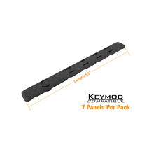 Load image into Gallery viewer, UTG RB-HP25B Low Profile Keymod Rail Panel Covers, 5.5" Black, 7/Pack