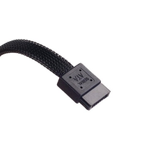 Load image into Gallery viewer, Silverstone CP07 180 Degree SATA III Cable with Non-Scratch Locking Mechanism