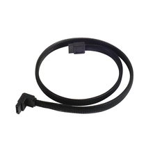 Load image into Gallery viewer, Silverstone CP08 90 Degree SATA III Cable with Non-Scratch Locking Mechanism