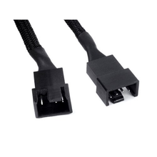 Load image into Gallery viewer, SilverStone CPF01 Black Sleeved 1-to-2 Sleeved PWM Fan Splitter Cable