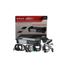 Load image into Gallery viewer, Syba SY-KVM20108 4 Port DVI and USB 2.0 KVM Switch with Audio support