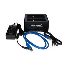 Load image into Gallery viewer, Bytecc T-305 Super Speed USB 3.0 &amp; eSATA to Dual SATA III Docking Station with Stand Alone Duplicator