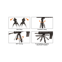 Load image into Gallery viewer, UTG TL-BP01 Heavy Duty Recon 360 Bipod, Cent Ht: 6.69"-9.12"