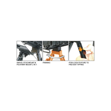 Load image into Gallery viewer, UTG TL-BP69S New Gen High-pro Shooters Bipod, Rubber Feet, 8.7"-10.6"