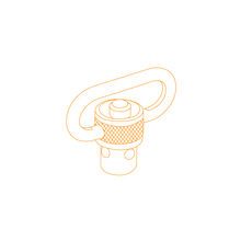 Load image into Gallery viewer, UTG TL-QDSW08A Standard Push Button QD Sling Swivel, 1" Loop
