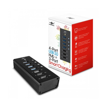 Load image into Gallery viewer, Vantec UGT-AH400U3-3C Aluminum USB 3.0 4-Port Charging Hub