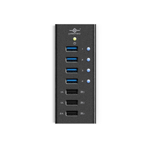 Load image into Gallery viewer, Vantec UGT-AH400U3-3C Aluminum USB 3.0 4-Port Charging Hub