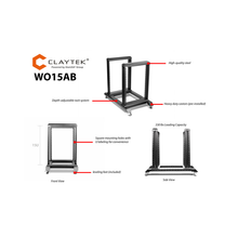 Load image into Gallery viewer, iStarUSA WO15AB 15U 4 Post Open Frame Rack