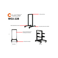 Load image into Gallery viewer, iStarUSA WO2-22B 22U 2 Post Open Frame Rack