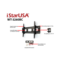 Load image into Gallery viewer, iStarUSA WT-3260BC Monitor Wall Mount for 32" to 60" LCD Plasma TV